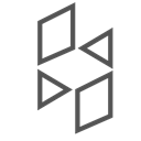 Polygon, figure, shape, triangle Black icon