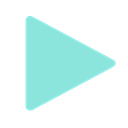 play, triangle, shape, media SkyBlue icon