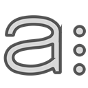 A, single, Circles, Letter, Brand Black icon