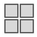 Brand, windows, shape, square Gainsboro icon