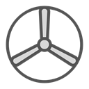 Disk, shape, fan, Brand Black icon