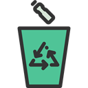 Ecology And Environment, recycle bin, Trash, Garbage, recycle, Tools And Utensils, Bin, Can Black icon
