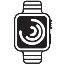 whatch, iwatch, time, Apple Black icon