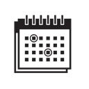 Calendar, Organizer Black icon
