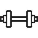 fitness, exercise, muscle, weight, dumbbell Black icon