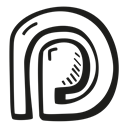 patreon, social media icons, social media, Social, hand drawn, outline Black icon