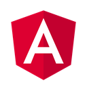 Logo, Coding, Development, web, Javascript, Angular, front-end Crimson icon