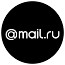 Mailru, Contact, Circle, Email, mail.ru, contacts, Address book Black icon