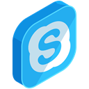 network, Skype, online, Social, Communication, media DodgerBlue icon