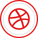 Logo, Social, media, Brand, dribbble Crimson icon