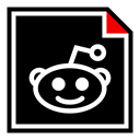 Social, online, media, Brand, Reddit Black icon