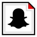 Brand, Snapchat, online, media, Social Black icon