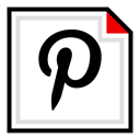 Social, online, pinterest, media, Brand Black icon