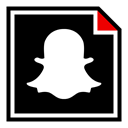 online, Snapchat, media, Brand, Social Black icon
