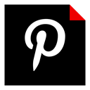 Logo, Social, pinterest, media, Brand Black icon