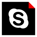 Brand, Logo, Skype, Social, media Black icon