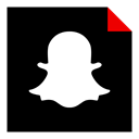 media, Logo, Brand, Social, Snapchat Black icon