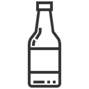 Bottle, drink, Alcohol, beer, beverage Black icon