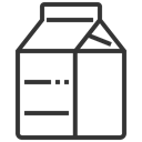 Box, beverage, milk, drink Black icon