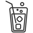 beverage, Juice, glass, soda Black icon