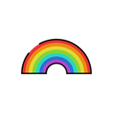 sign, meteorology, Rain, Rainbow, weather, Sunny Black icon