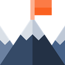 Goal, nature, flag, Montain, Ascending DarkSlateGray icon