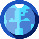 education, global, worldwide, Geography, Maps And Location, Maps And Flags, Planet Earth RoyalBlue icon