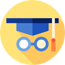 Cap, mortarboard, Graduate, education Khaki icon