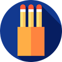 writing, Tools And Utensils, education, Office Material, pencil, Pencil Box, School Material MidnightBlue icon