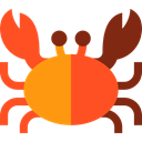 Crabs, Beach, Crab, Sea Life, food, Aquarium, summer, Animals OrangeRed icon