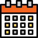 date, time, Administration, Calendar, Calendars, interface, Organization, miscellaneous, Schedule Black icon