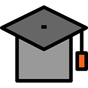 mortarboard, education, Graduate, Cap, graduation DarkGray icon