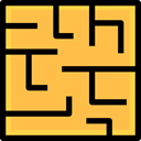 Labyrinth, solution, Maze, miscellaneous, education, Puzzle, way, Business, Road SandyBrown icon