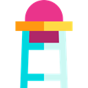 Furniture And Household, High Chair, Feeding Chair, Baby Chair, furniture Black icon