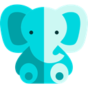 Fluffy, Animal Kingdom, elephant, Wild Life, mammal, zoo, Animals DarkTurquoise icon