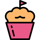 Dessert, Food And Restaurant, muffin, cupcake, baked, sweet, food, Bakery Black icon