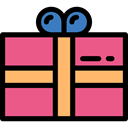 Birthday And Party, Christmas Presents, birthday, present, gift, surprise PaleVioletRed icon
