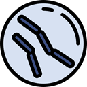 Biology, virus, education, Healthcare And Medical, science, Bacteria Lavender icon