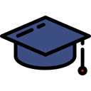 Cap, Graduate, mortarboard, education Black icon