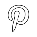 Communication, Social, twitter, internet, Facebook, media, pinterest Black icon