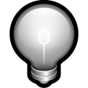 off, Idea, think, bulb, Alert Black icon