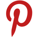 pinterest, pin Firebrick icon