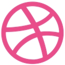 Logo, Brand, dribbble PaleVioletRed icon