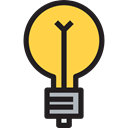 invention, illumination, technology, miscellaneous, Light bulb, electricity, Idea Black icon