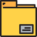 Folder, interface, Data Storage, Office Material, Business And Finance, storage, file storage SandyBrown icon