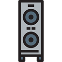 speakers, electronics, Audio, loudspeaker, sound, speaker, music, subwoofer, woofer Black icon