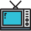 vintage, Tv, television, electronics, antenna MediumTurquoise icon