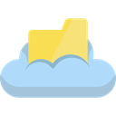 Cloud storage, Data Storage, technology, Cloud computing, file storage, Multimedia, Folder LightBlue icon