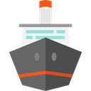 Boat, Cruise, Yacht, transportation, ship, Ships, transport Black icon