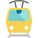 Automobile, vehicle, transport, Public transport, transportation, Tram SandyBrown icon